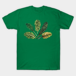 Go Green - Leafy greens pattern T-Shirt